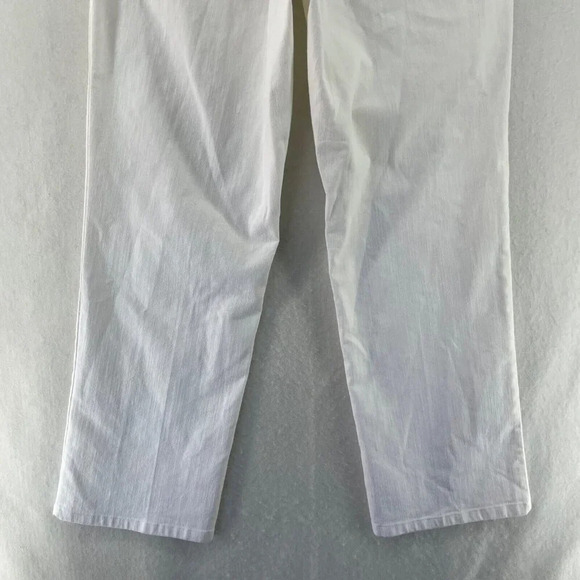 Alfred Dunner Pants Women's 12 White Pull On Comfort Waist Straight Leg Trouser - Picture 7 of 11